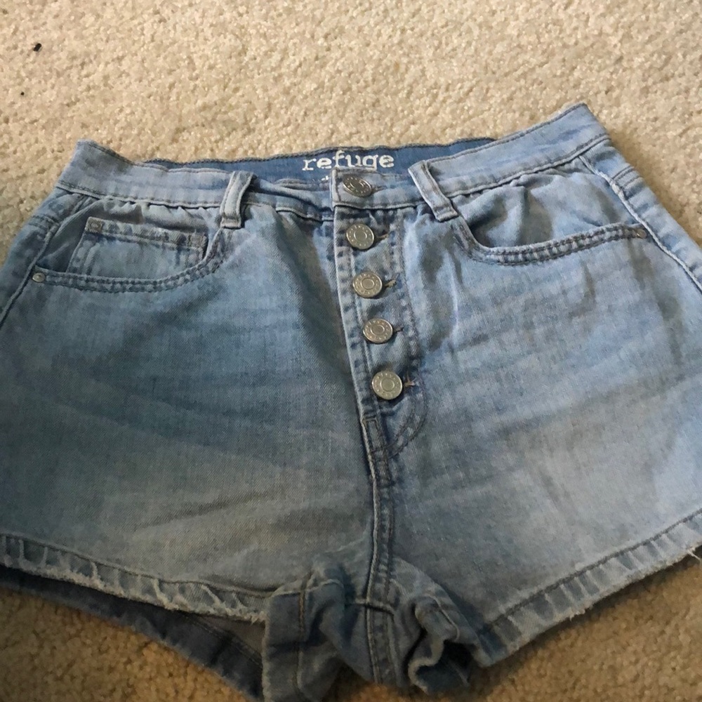 High Waisted Jean Booty Shorts